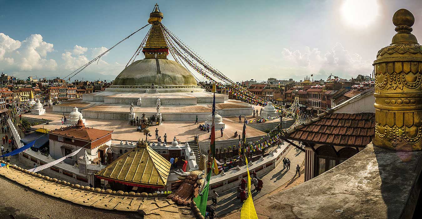 The photo-point at Boudhanath