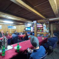 A dinning at a teahouse on the way to Everest Base Camp Trek